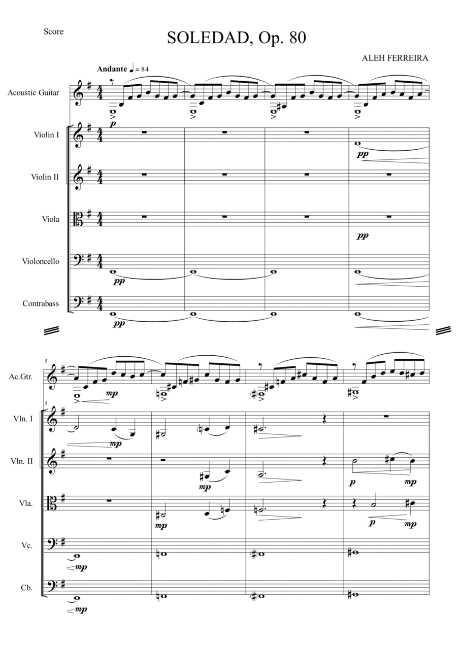 SOLEDAD, Op. 80