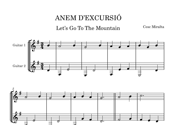 ANEM D'EXCURSIO Guit Duet