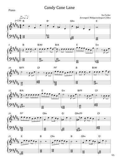 Candy Cane Lane (arr. Melquisedeque Carvalho Silva)