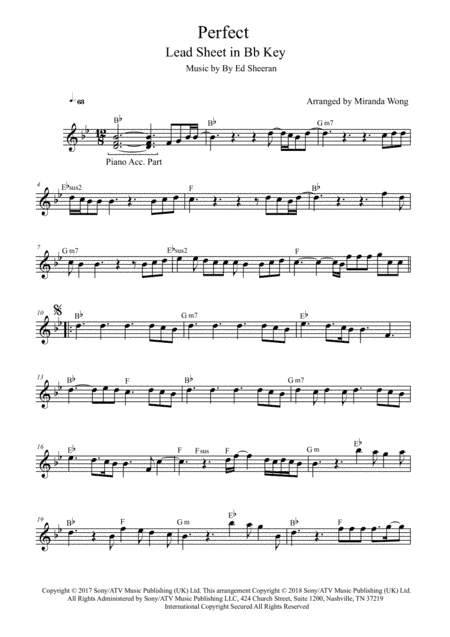 Perfect (arr. Miranda Wong)