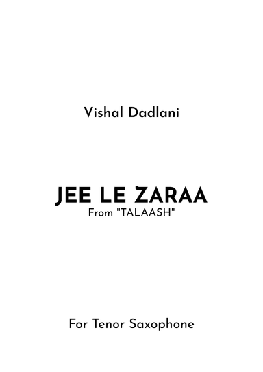 Jee Le Zaraa (arr. Jireh J.)