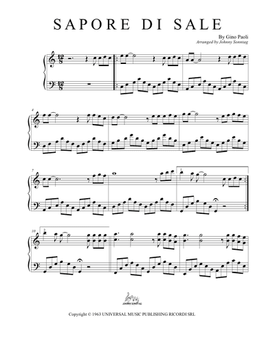 Sapore Di Sale (arr. Johnny Sonntag)