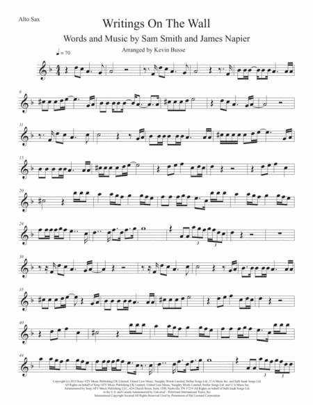 Writing's On The Wall from the film SPECTRE (arr. Kevin Busse)