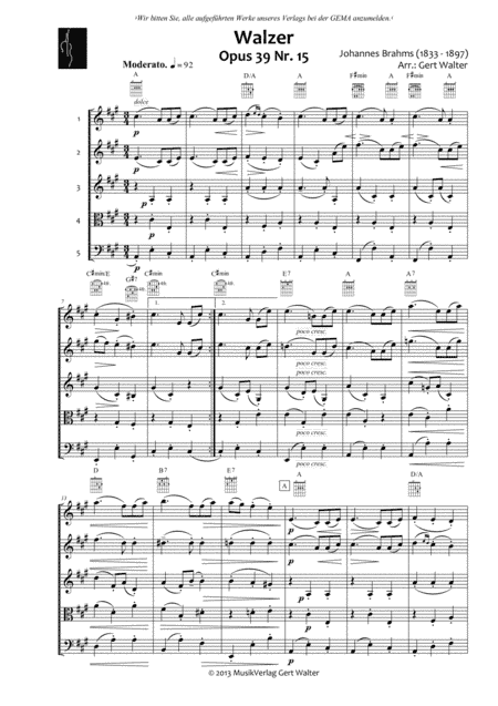 Waltz (arr. Gert Th. Walter)