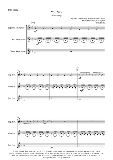 You Say (arr. Fabio Britto)