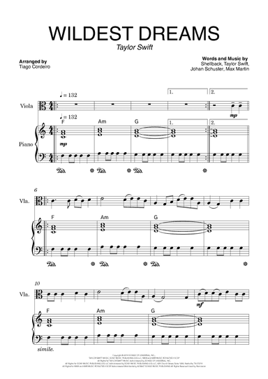 Wildest Dreams (arr. Tiago Cordeiro)
