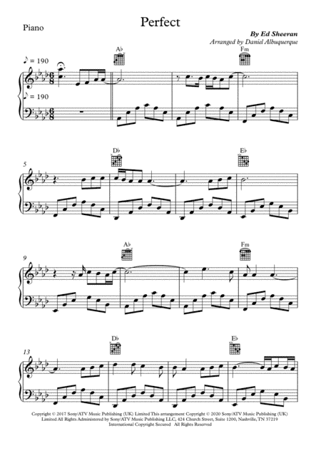 Perfect (arr. Daniel Albuquerque)