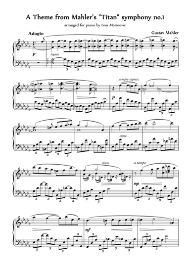 A Theme from Mahler's Titan symphony no 1 (arr. Ivan Marinovic)