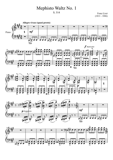 Mephisto Waltz No. 1 S. 514 (arr. Zachary Corbett)