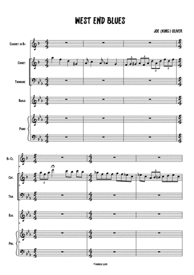 Dixieland jazz band - West End Blues (arr. Darren Lloyd)