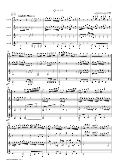 Quartet (arr. Edition Maulwurf)