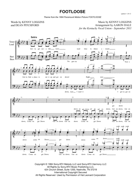 Footloose (arr. Aaron Dale)