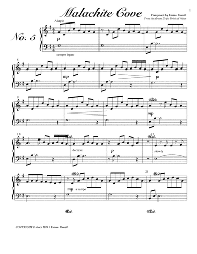 Malachite Cove (Piano Solo)