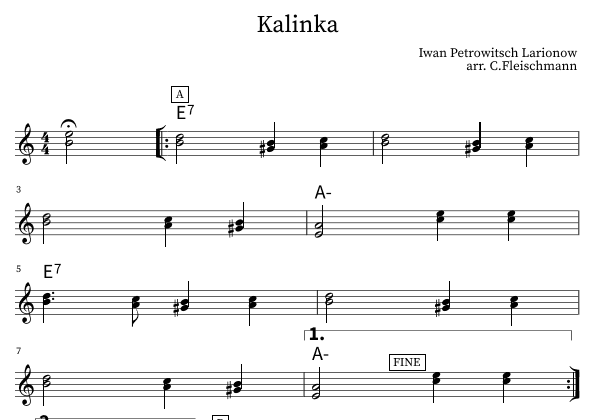 Kalinka (arr. Christoph Fleischmann)