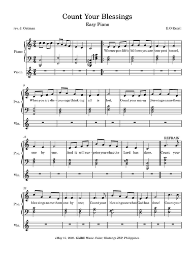 Count Your Blessings (arr. Andres M. Bascar, Jr.)