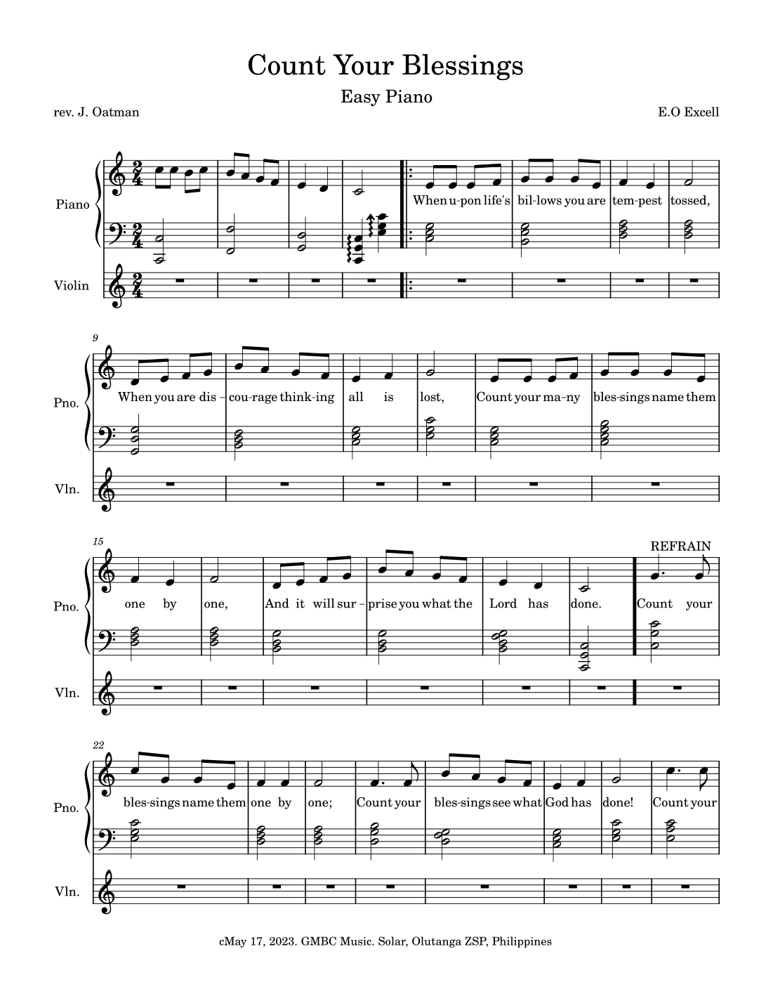 Count Your Blessings (arr. Andres M. Bascar, Jr.)