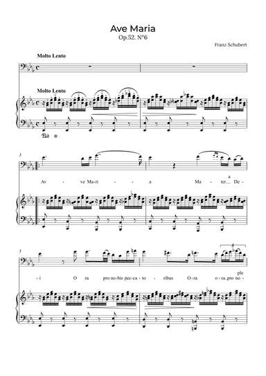 Ave Maria Schubert - Baritone in Eb (arr. Alex Nunes Rodrigues)