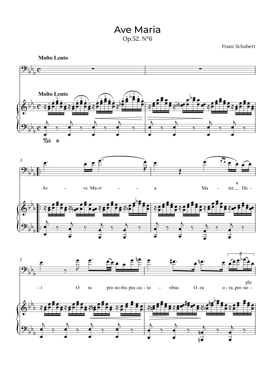 Ave Maria Schubert - Baritone in Eb (arr. Alex Nunes Rodrigues)