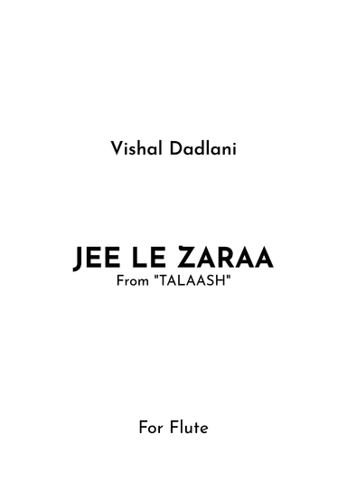 Jee Le Zaraa (arr. Jireh J.)
