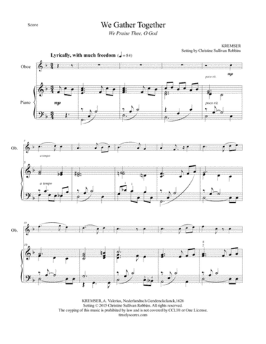 We Gather Together (We Praise Thee, O God) (arr. Christine Sullivan Robbins)