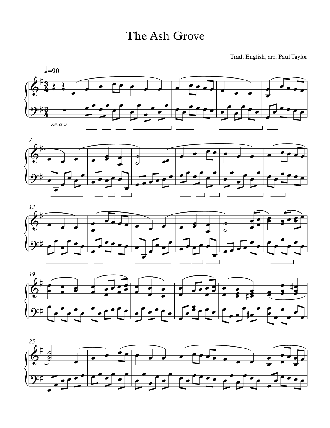 The Ash Grove (arr. paul tayor)