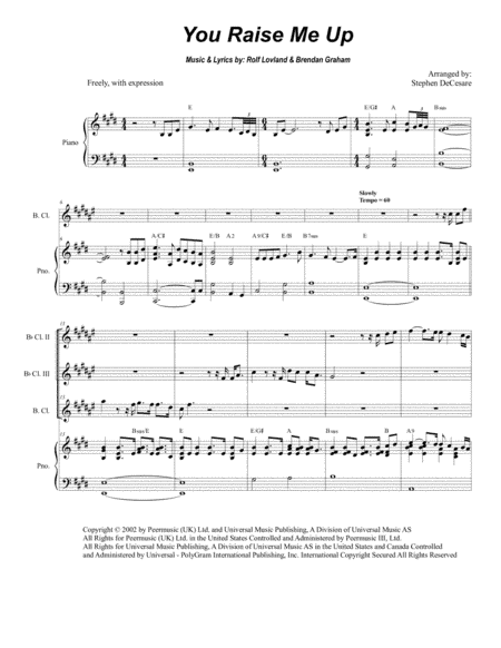 You Raise Me Up (arr. Stephen DeCesare)