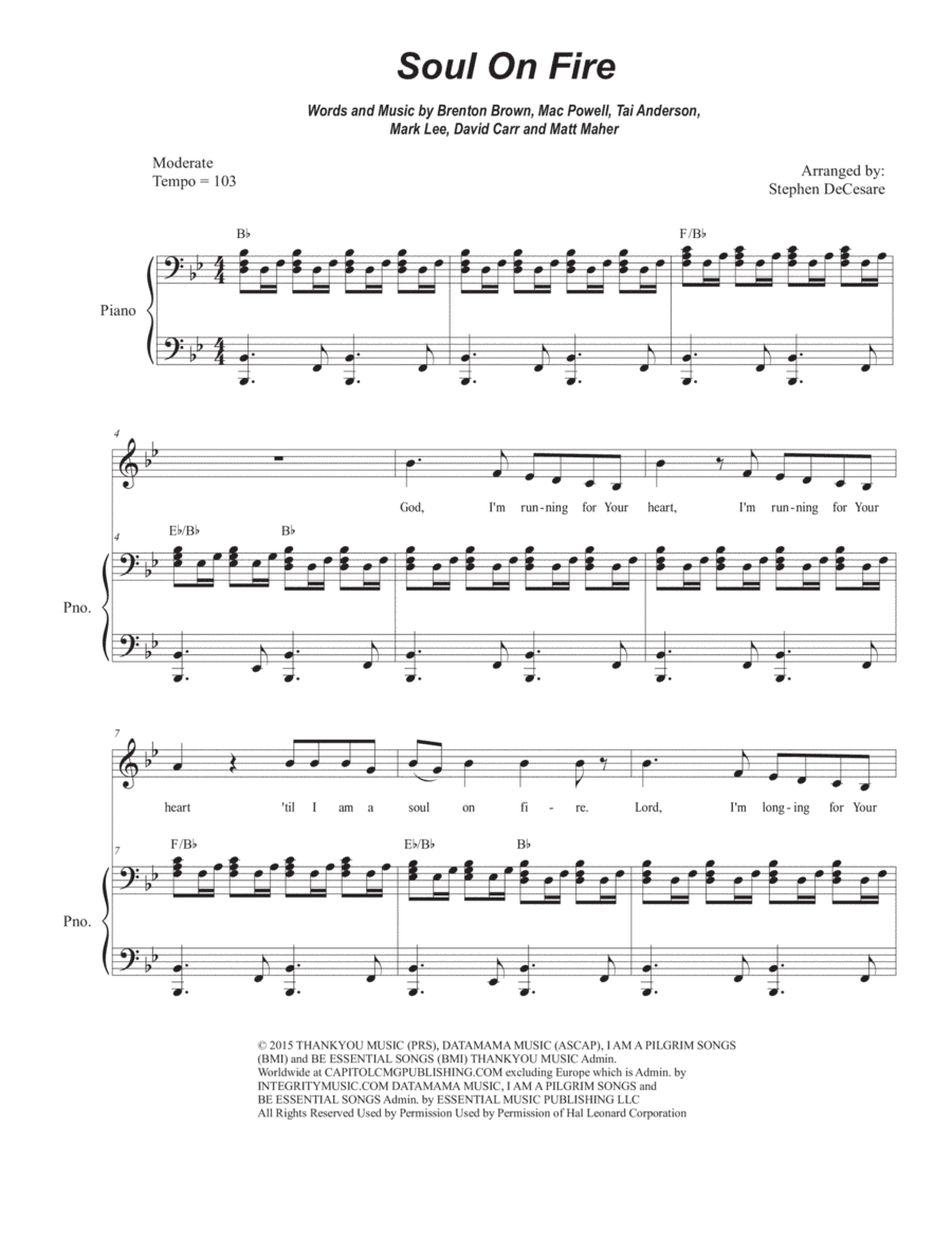 Soul On Fire (arr. Stephen DeCesare)