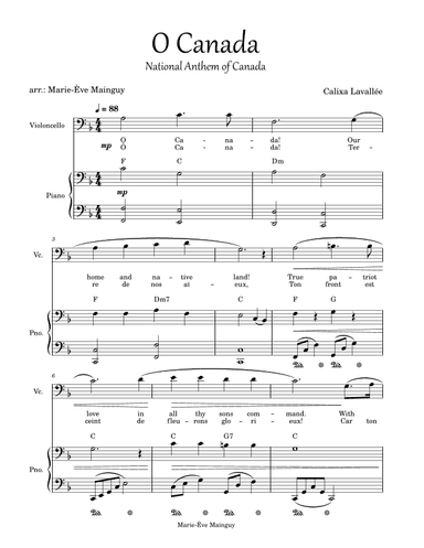 O Canada (arr. Marie-Ève Mainguy)