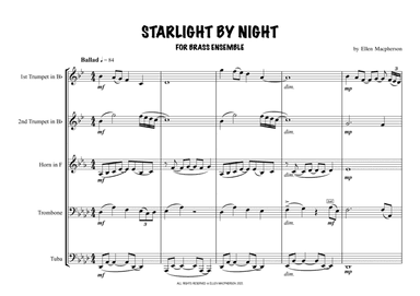 "Starlight By Night" for Brass Ensemble