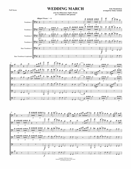 Two Wedding Marches for Trombone ensemble (arr. Ausman, Sonny)