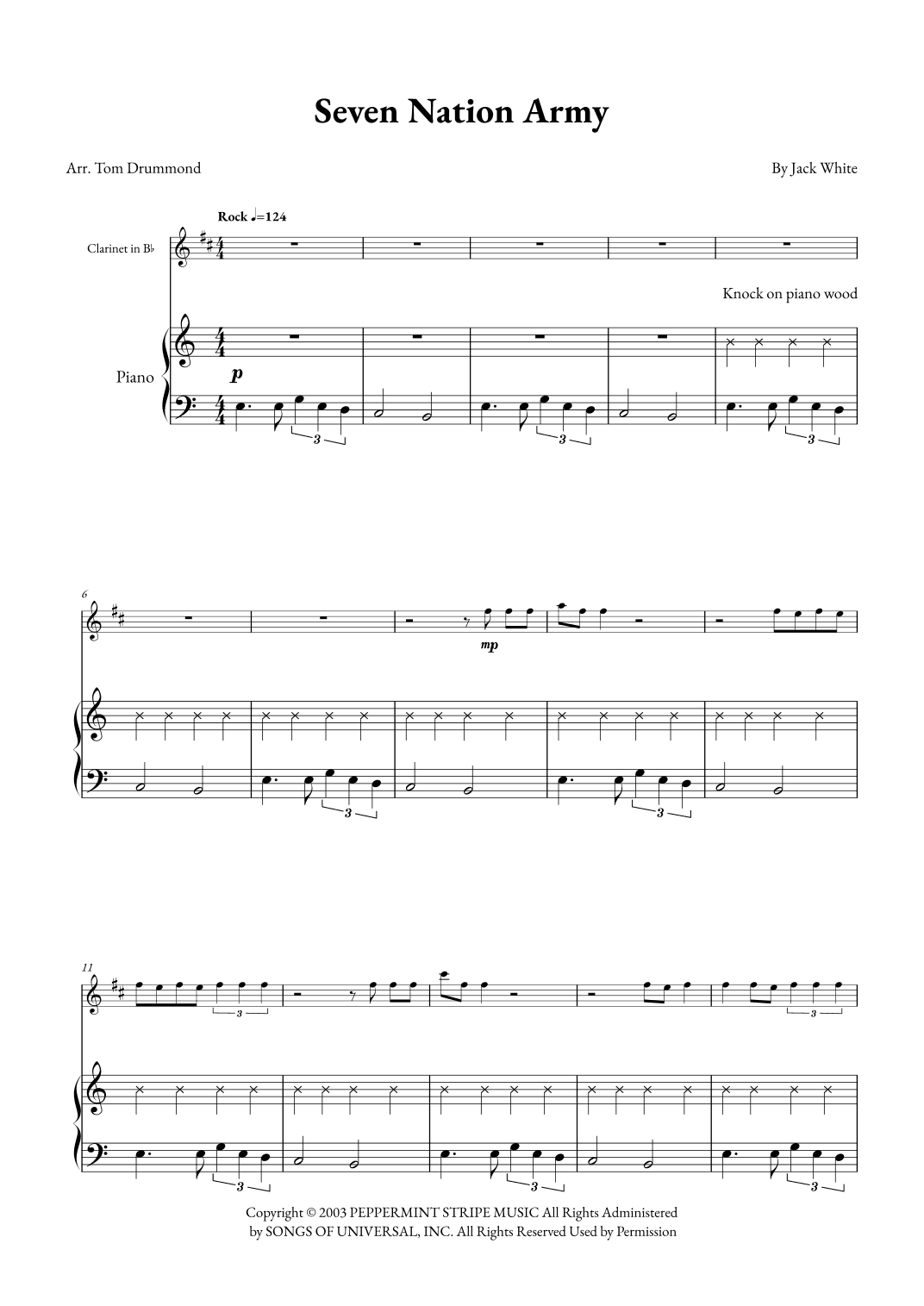 Seven Nation Army (arr. Tom Drummond)