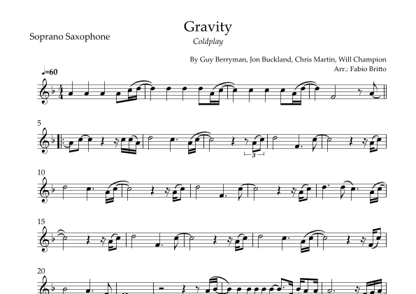 Gravity (arr. Fabio Britto)