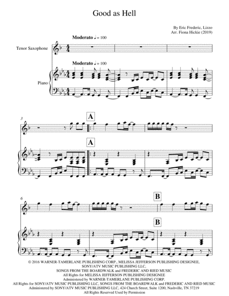 Good As Hell (arr. Fiona Hickie)