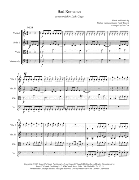 Bad Romance (arr. Joe Cox)
