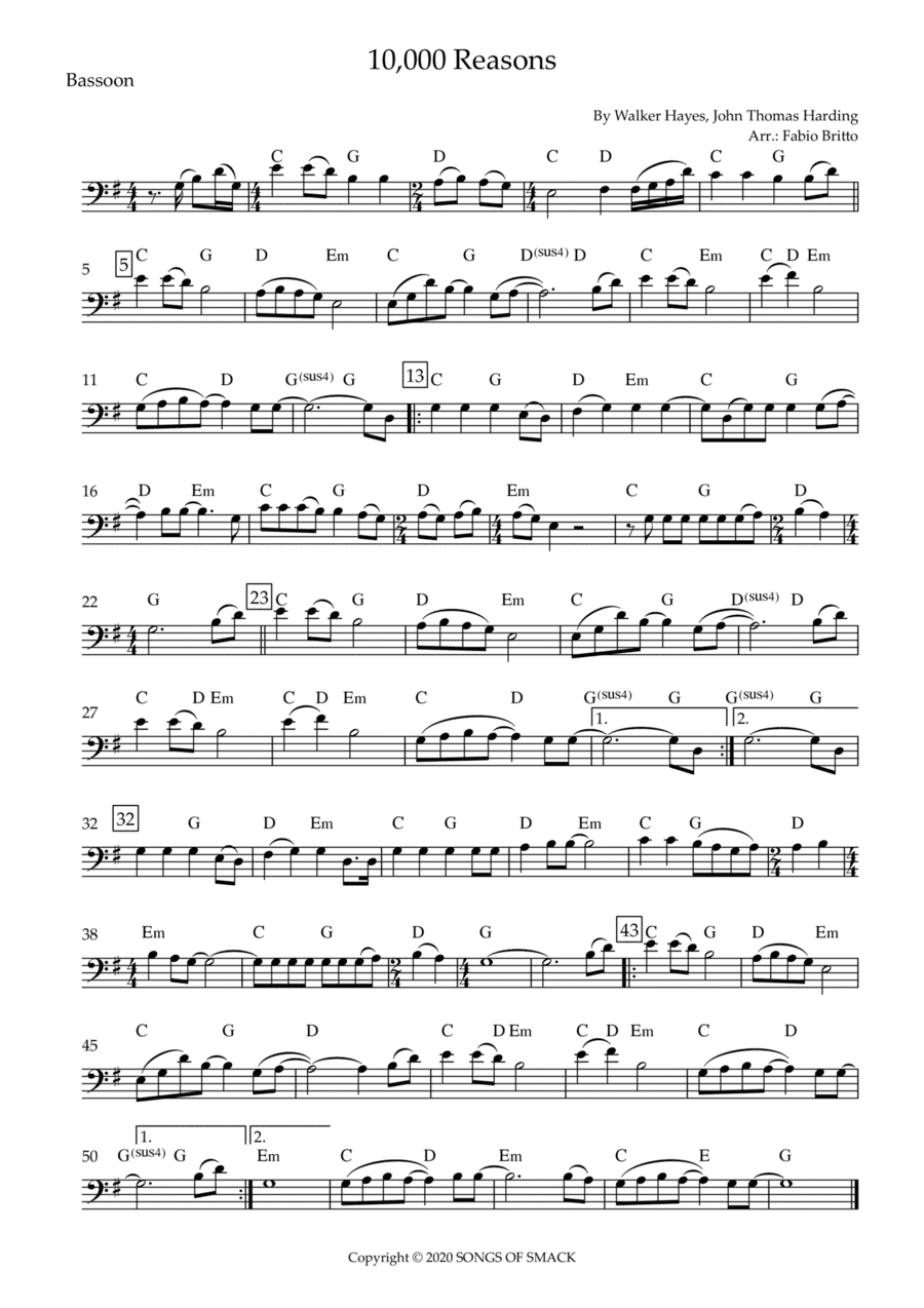 10000 Reasons (arr. Fabio Britto)