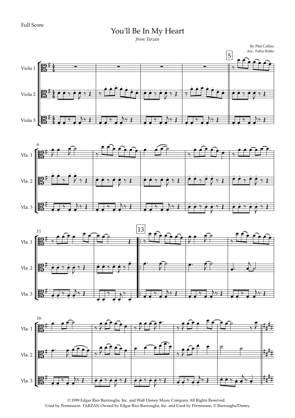 You'll Be In My Heart (arr. Fabio Britto)