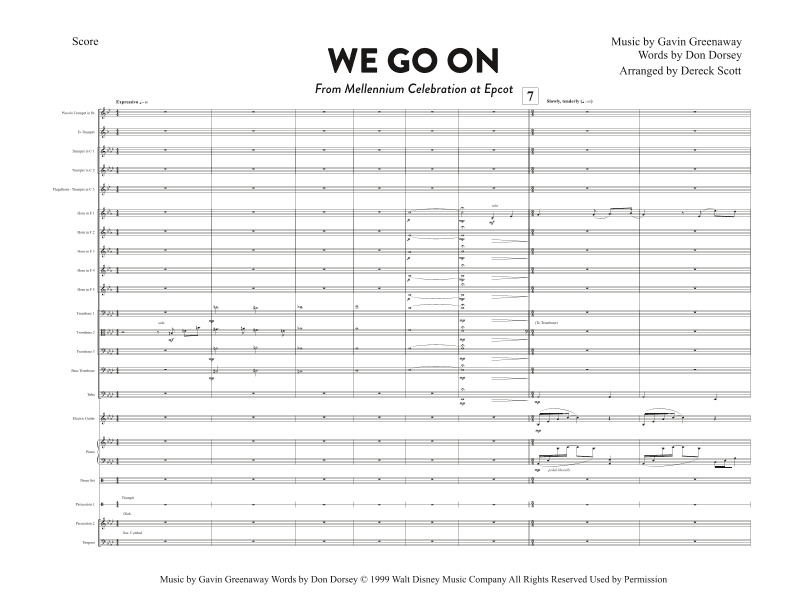We Go On (arr. Dereck Scott)