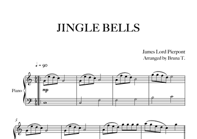 Jingle Bells (Easy Piano) (arr. Bruna T.)
