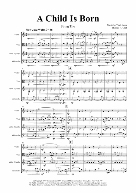 A Child Is Born (arr. Thomas H. Graf)