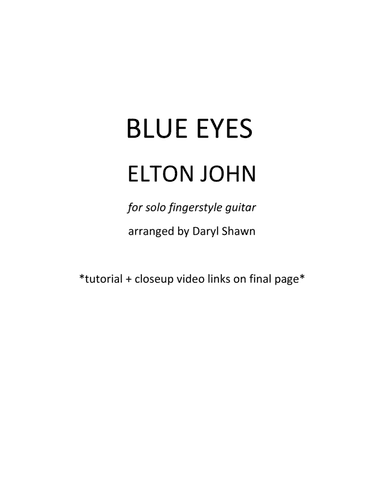 Blue Eyes (arr. Daryl Shawn)