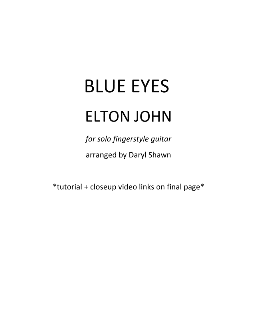 Blue Eyes (arr. Daryl Shawn)