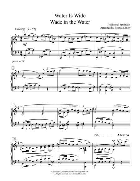 Water Is Wide/Wade in the Water (arr. Brenda Dillon)