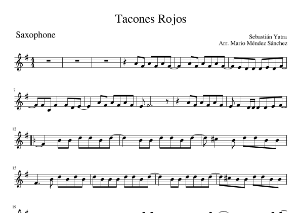 Tacones Rojos (arr. Mario Méndez Sánchez)