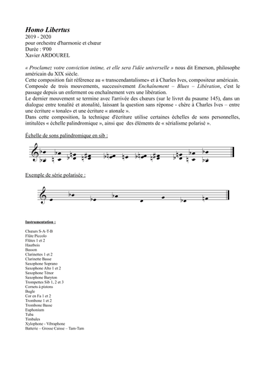 Homo Libertus - Score Only