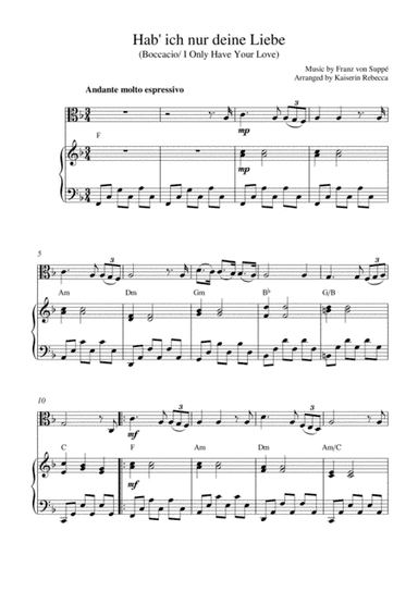 Hab' ich nur deine Liebe (Boccacio/ I Only Have Your Love) (arr. Kaiserin Rebecca)