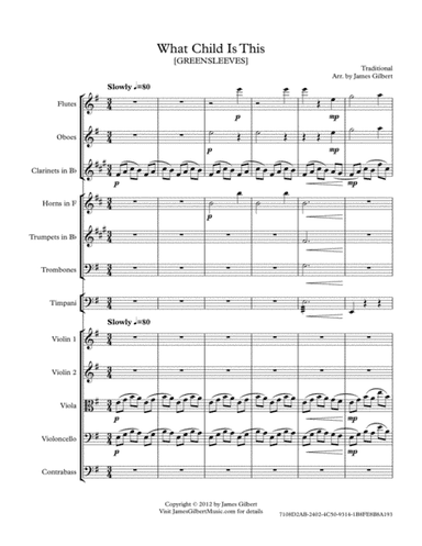 What Child Is This (Greensleeves) (arr. James Gilbert)