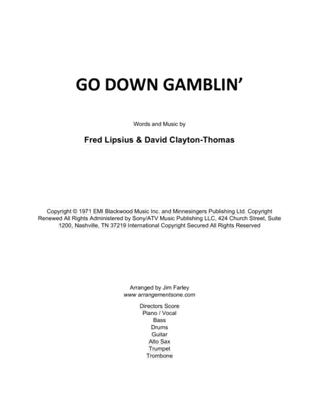 Go Down Gamblin' (arr. Jim Farley)