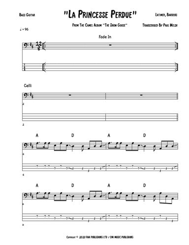 La Princesse Perdue (arr. Accubass)