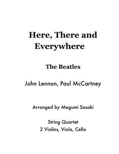 Here, There And Everywhere (arr. Megumi Sasaki)