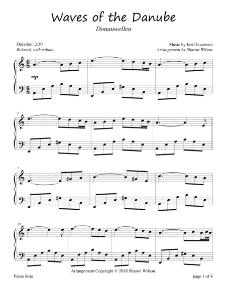Waves of the Danube (arr. Sharon Wilson)